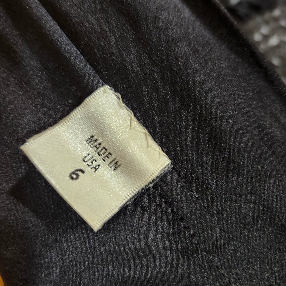 Monique Lhuillier Womens 6 Black Strapless Peplum Top Beaded Textured Zip USA - Picture 12 of 14